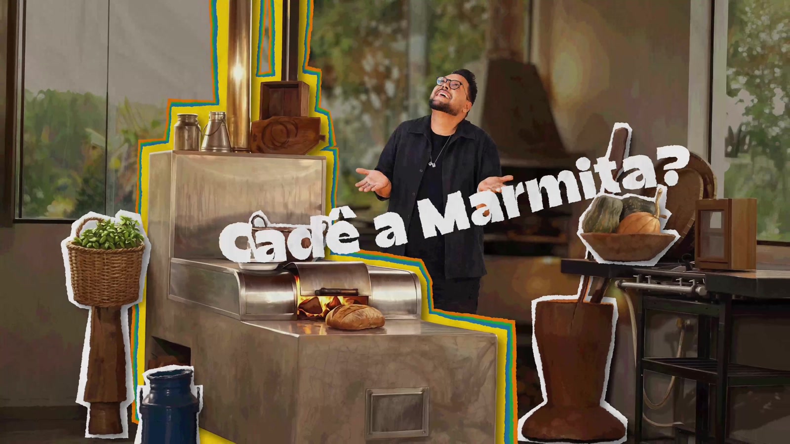 Frame of the opener showing Renato and the Cadê a Marmita? title
